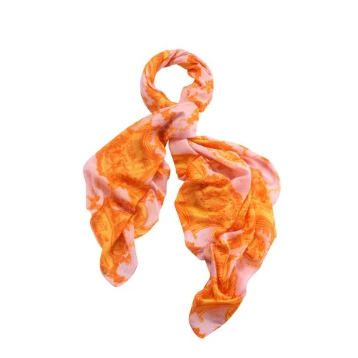Scarf Ancient Columns Orange