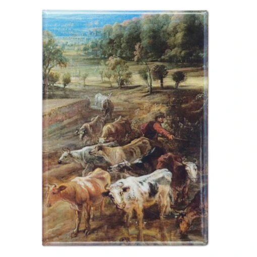 The Rainbow Landscape Cows Magnet