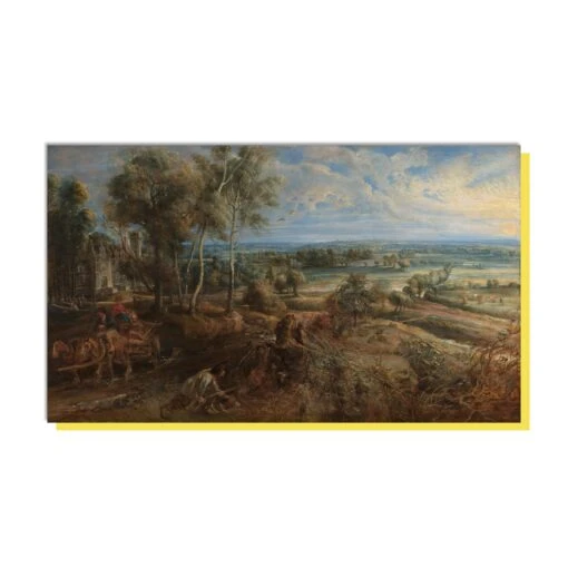 A View Of Het Steen In The Early Morning Greetings Card