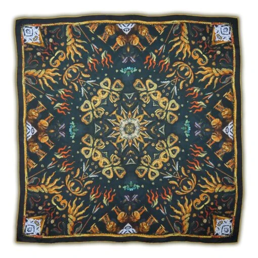 Laughing Cavalier Tongues Of Fire Silk Scarf